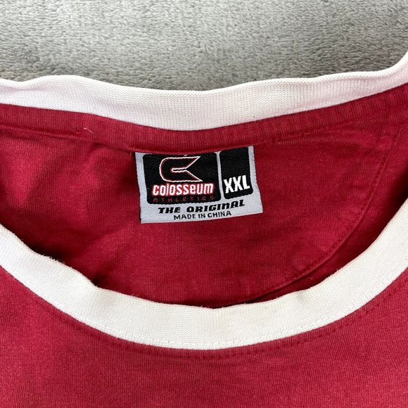 Colosseum Athletics CAROLINA Stitched Men's Casual Red Short Sleeve T-Shirt XXL - Picture 4 of 8